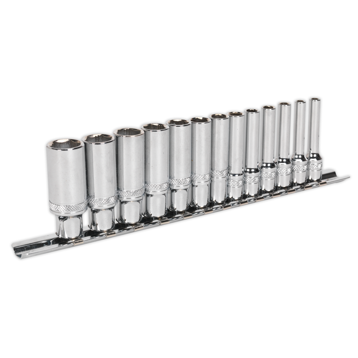 Sealey AK2747 Premier Deep Lock-On™ Socket Set 1/4"Sq Drive 13pc