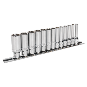 Sealey AK2747 Premier Deep Lock-On™ Socket Set 1/4"Sq Drive 13pc