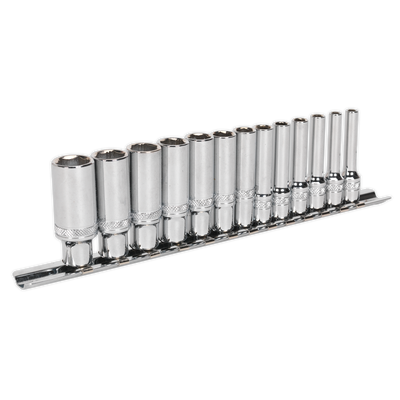 Sealey AK2747 Premier Deep Lock-On™ Socket Set 1/4"Sq Drive 13pc