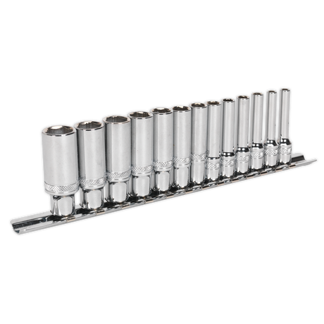 Sealey AK2747 Premier Deep Lock-On™ Socket Set 1/4"Sq Drive 13pc