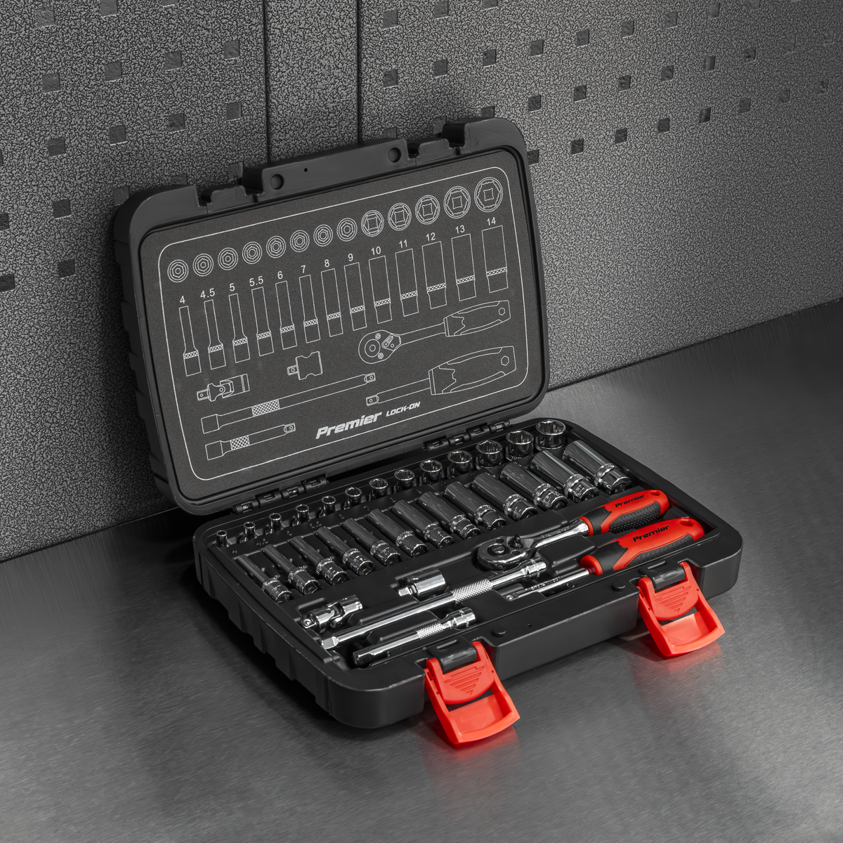 Sealey AK27480 Lock-On™ Socket Set 1/4"Sq Drive 32pc - additional view 8