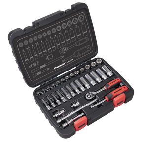 Sealey AK27480 Lock-On™ Socket Set 1/4"Sq Drive 32pc