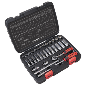 Sealey AK27480 Lock-On™ Socket Set 1/4"Sq Drive 32pc