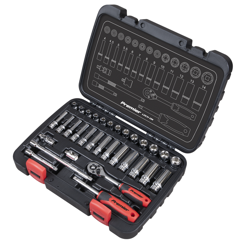 Sealey AK27480 Lock-On™ Socket Set 1/4"Sq Drive 32pc - additional view 3