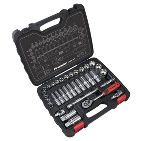Sealey AK27481 Premier Lock-On™ Socket Set 3/8"Sq Drive 34pc