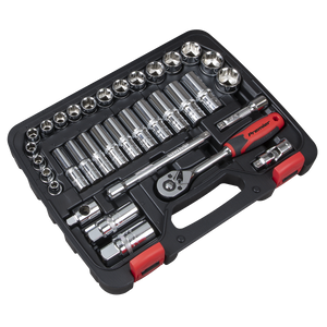 Sealey AK27481 Premier Lock-On™ Socket Set 3/8"Sq Drive 34pc - additional view 4