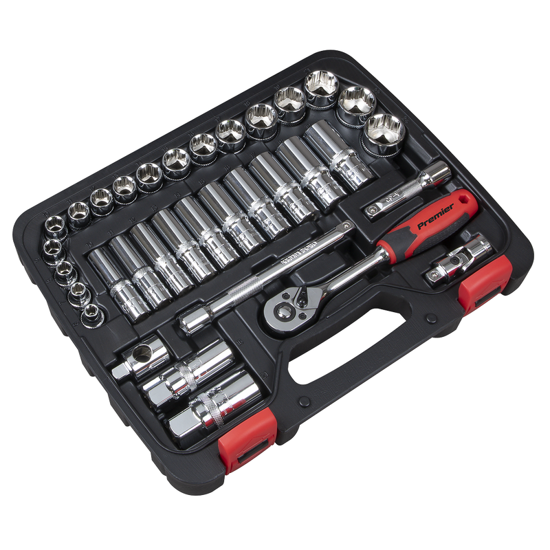 Sealey AK27481 Premier Lock-On™ Socket Set 3/8"Sq Drive 34pc - additional view 4