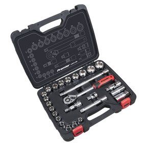 Sealey AK27482 Premier Lock-On™ Socket Set 1/2"Sq Drive 26pc