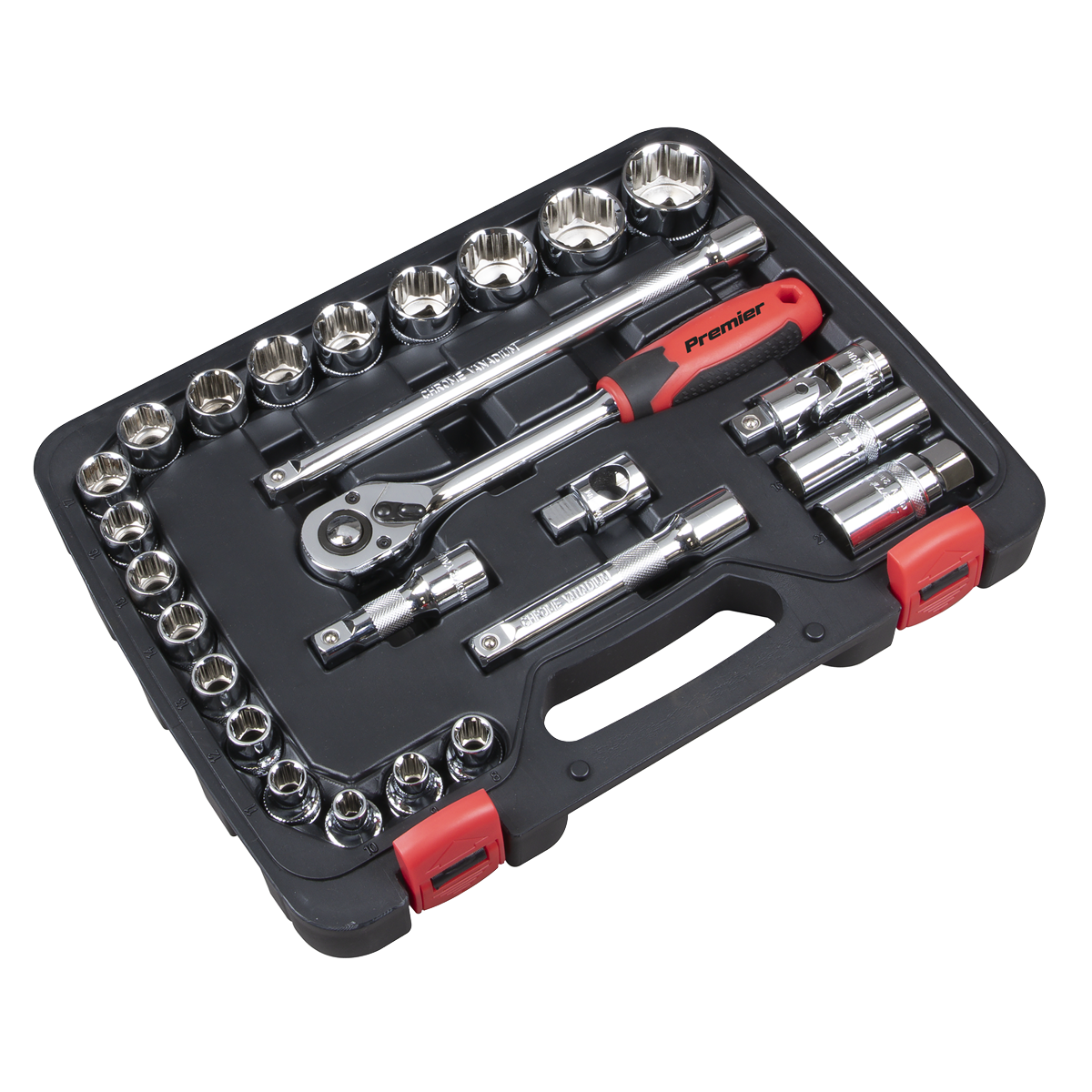 Sealey AK27482 Premier Lock-On™ Socket Set 1/2"Sq Drive 26pc - additional view 4