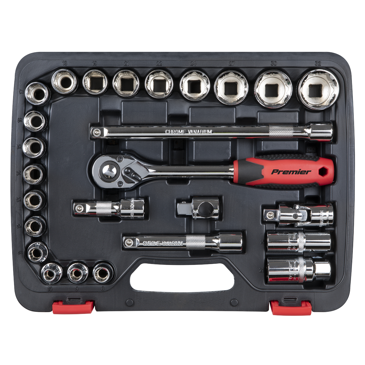 Sealey AK27482 Premier Lock-On™ Socket Set 1/2"Sq Drive 26pc - additional view 3