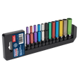 Sealey AK282D Premier Deep Multi-Coloured Socket Set 1/4"Sq Drive 12pc