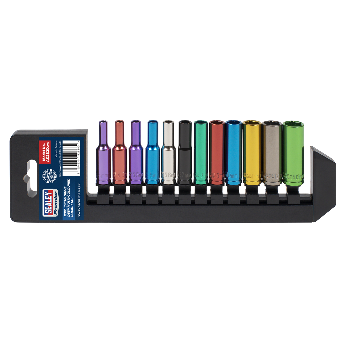 Sealey AK282D Premier Deep Multi-Coloured Socket Set 1/4"Sq Drive 12pc - additional view 9