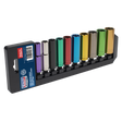 Sealey AK285D Premier Deep Multi-Coloured Socket Set 3/8"Sq Drive 10pc