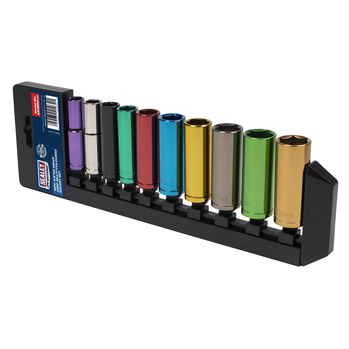 Sealey AK285D Premier Deep Multi-Coloured Socket Set 3/8"Sq Drive 10pc - additional view 8