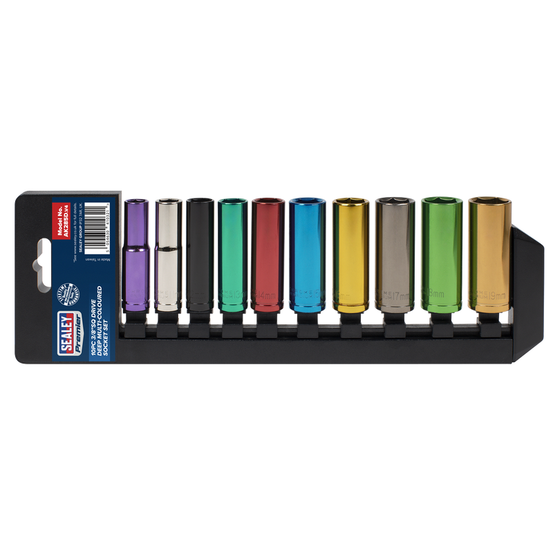 Sealey AK285D Premier Deep Multi-Coloured Socket Set 3/8"Sq Drive 10pc - additional view 9
