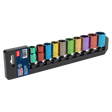 Sealey AK288 Premier Multi-Coloured Socket Set 1/2"Sq Drive 10pc