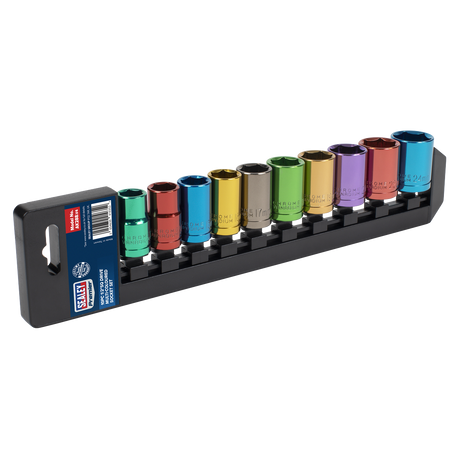 Sealey AK288 Premier Multi-Coloured Socket Set 1/2"Sq Drive 10pc