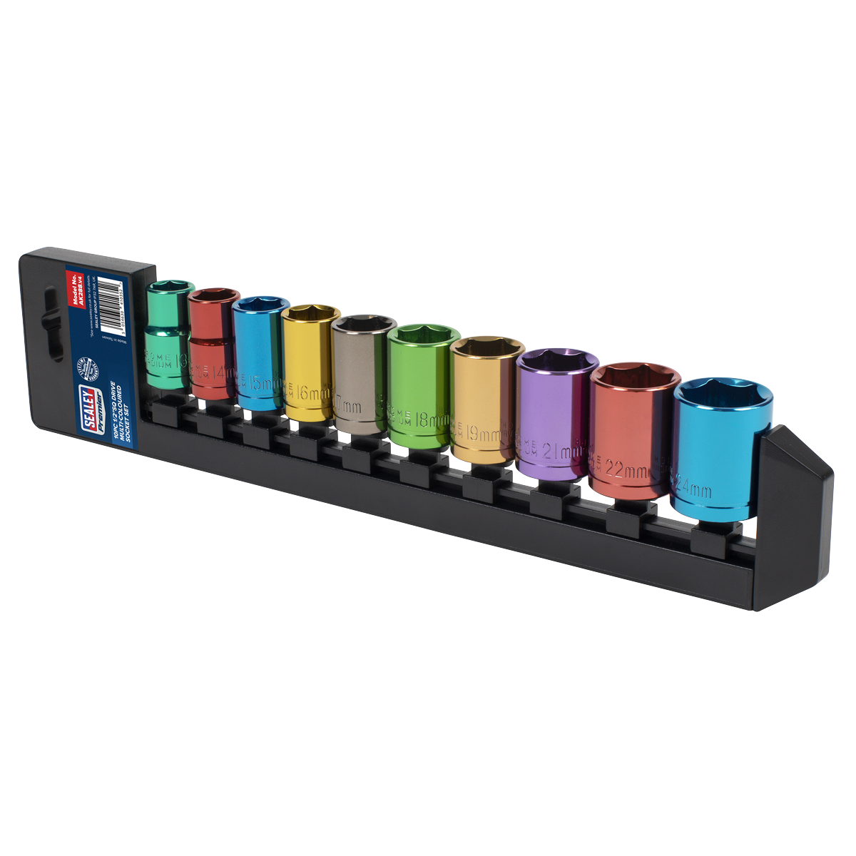 Sealey AK288 Premier Multi-Coloured Socket Set 1/2"Sq Drive 10pc - additional view 3