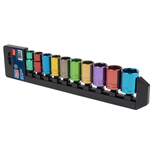 Sealey AK288 Premier Multi-Coloured Socket Set 1/2"Sq Drive 10pc - additional view 3