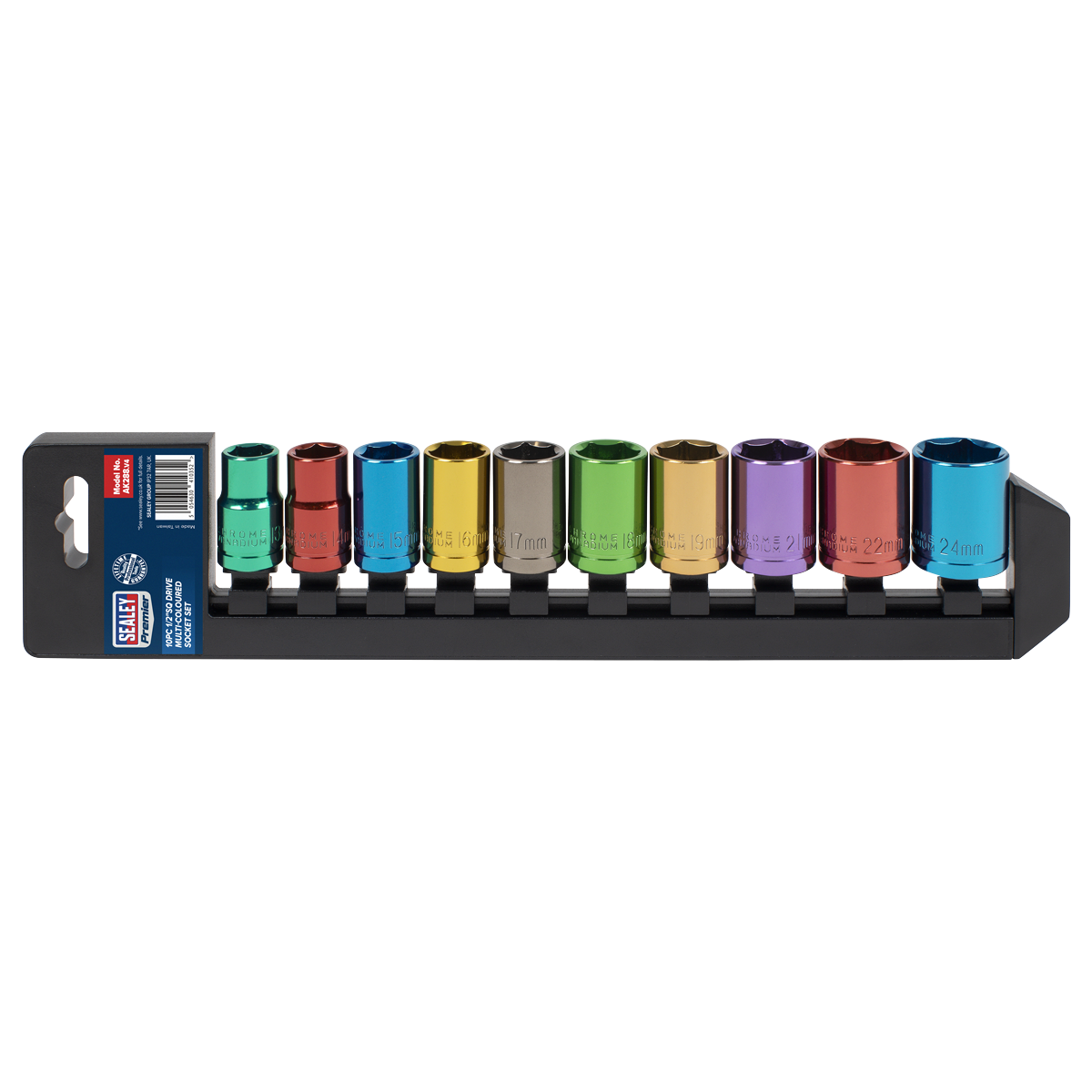 Sealey AK288 Premier Multi-Coloured Socket Set 1/2"Sq Drive 10pc - additional view 5