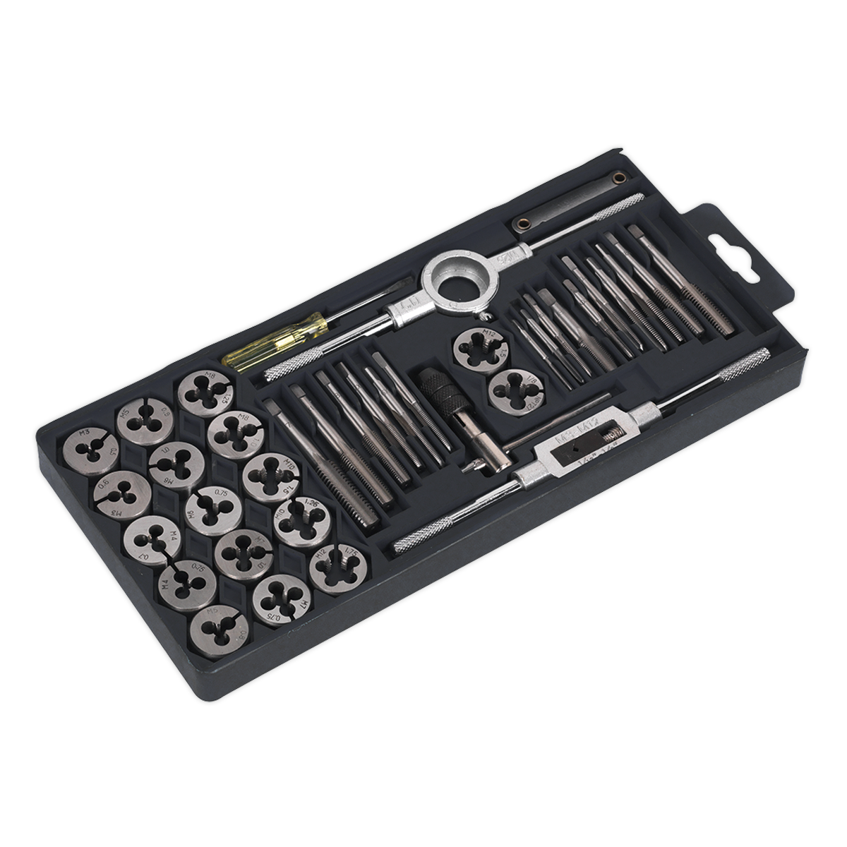 Sealey AK301 Metric Tap & Die Set Split Dies 40pc