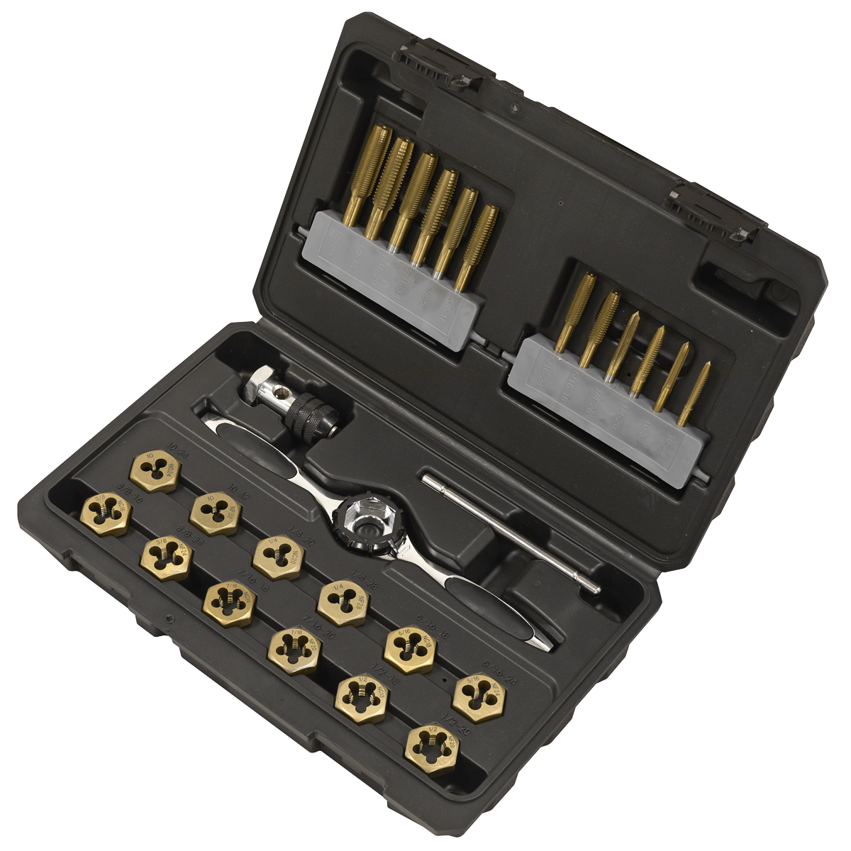 Sealey AK3026IMP Premier Hexagonal Tap & Die Set 26pc Hexagonal - Imperial - Titanium Coated - additional view 5