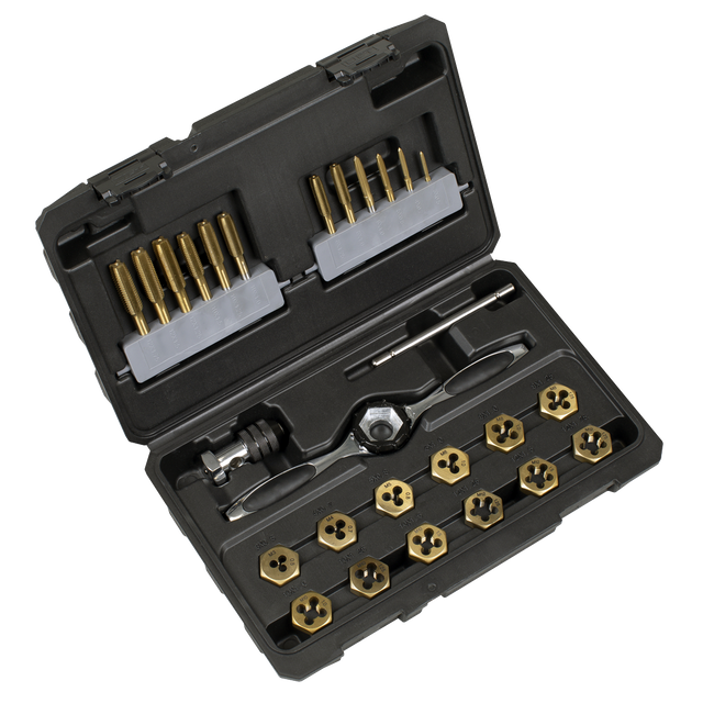 Sealey AK3026 Titanium Coated Hexagonal Tap & Die Set 26pc