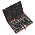 Sealey AK3033 Metric/UNF/BSP Tap & Die Set Split Dies 33pc