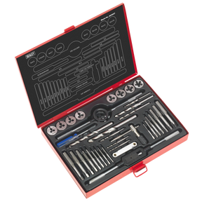 Sealey AK3037 Metric Tap & Die Set Split Dies 37pc