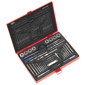 Sealey AK3037 Metric Tap & Die Set Split Dies 37pc