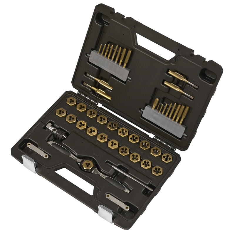 Sealey AK3046 Premier Metric & Imperial Titanium Coated Hexagonal Tap & Die Set 46pc - additional view 3