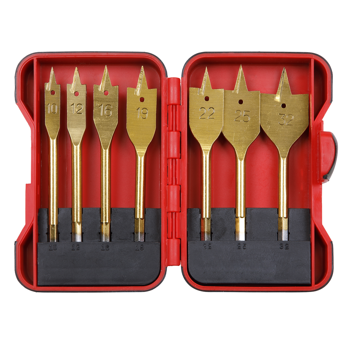Sealey AK3707FW Titanium Coated Flat Wood Drill Bit Set 7pc - additional view 3