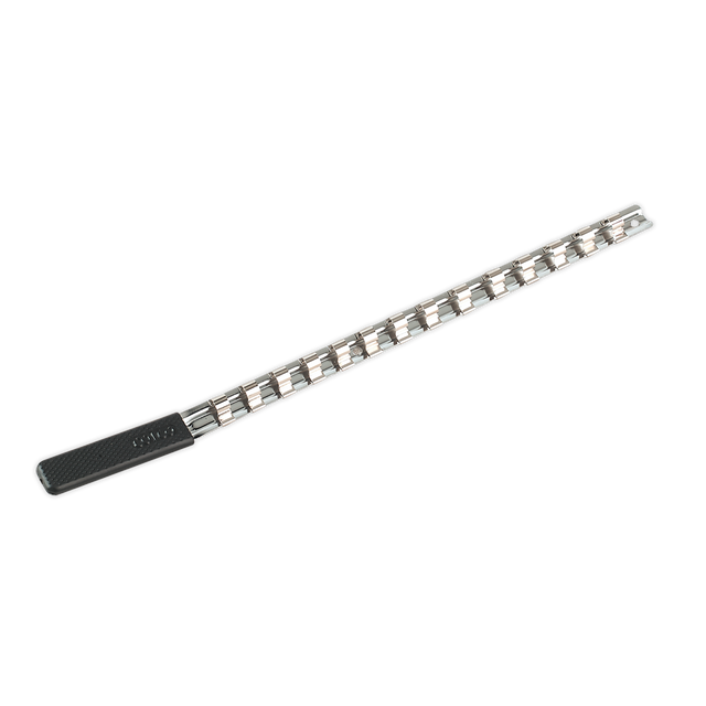 Sealey AK3814 Premier Socket Retaining Rail with 14 Clips 3/8"Sq Drive