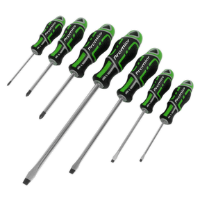 Sealey AK4321HV Premier GripMAX® Screwdriver Set 7pc - Hi-Vis Green