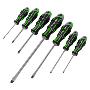 Sealey AK4321HV Premier GripMAX® Screwdriver Set 7pc - Hi-Vis Green