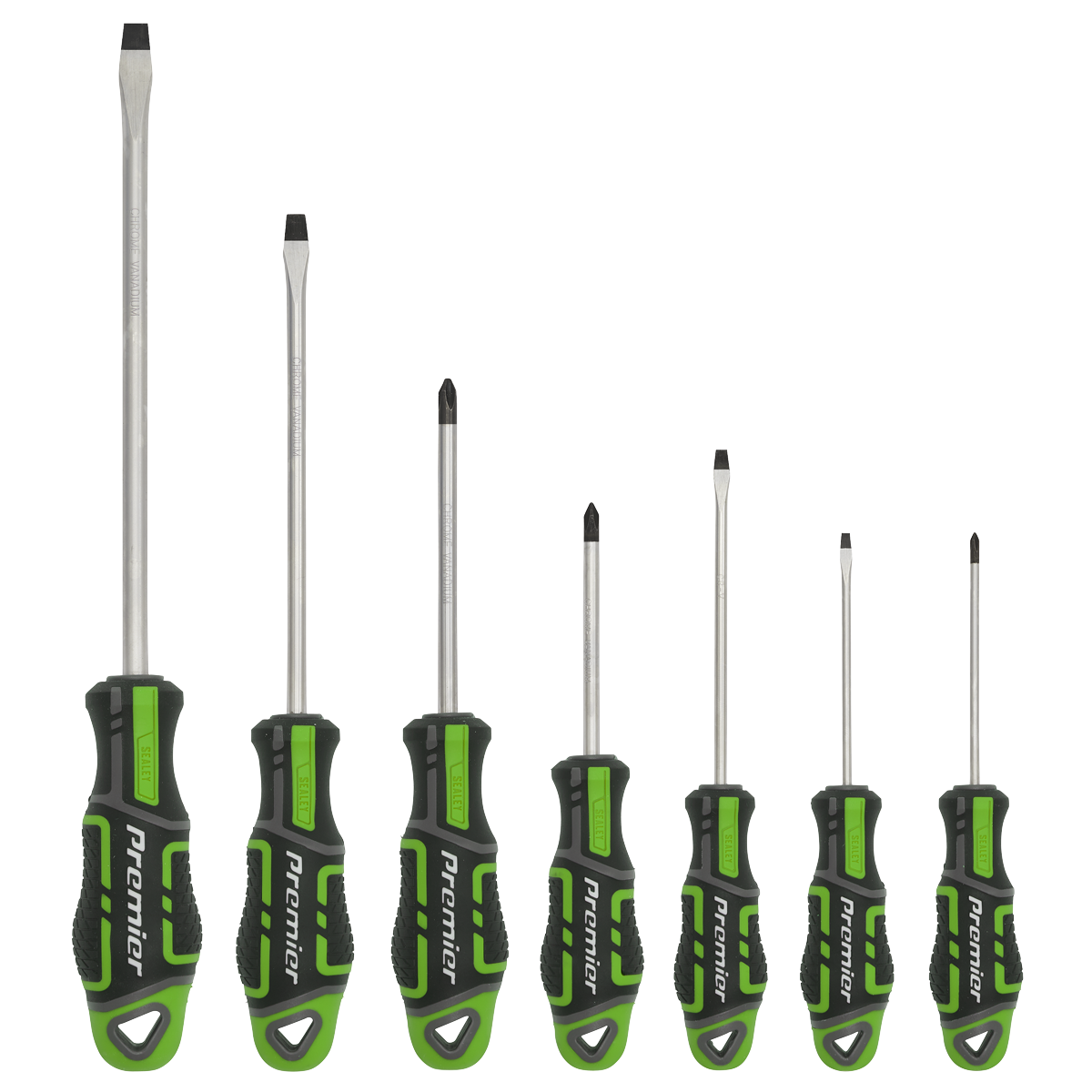 Sealey AK4321HV Premier GripMAX® Screwdriver Set 7pc - Hi-Vis Green - additional view 5