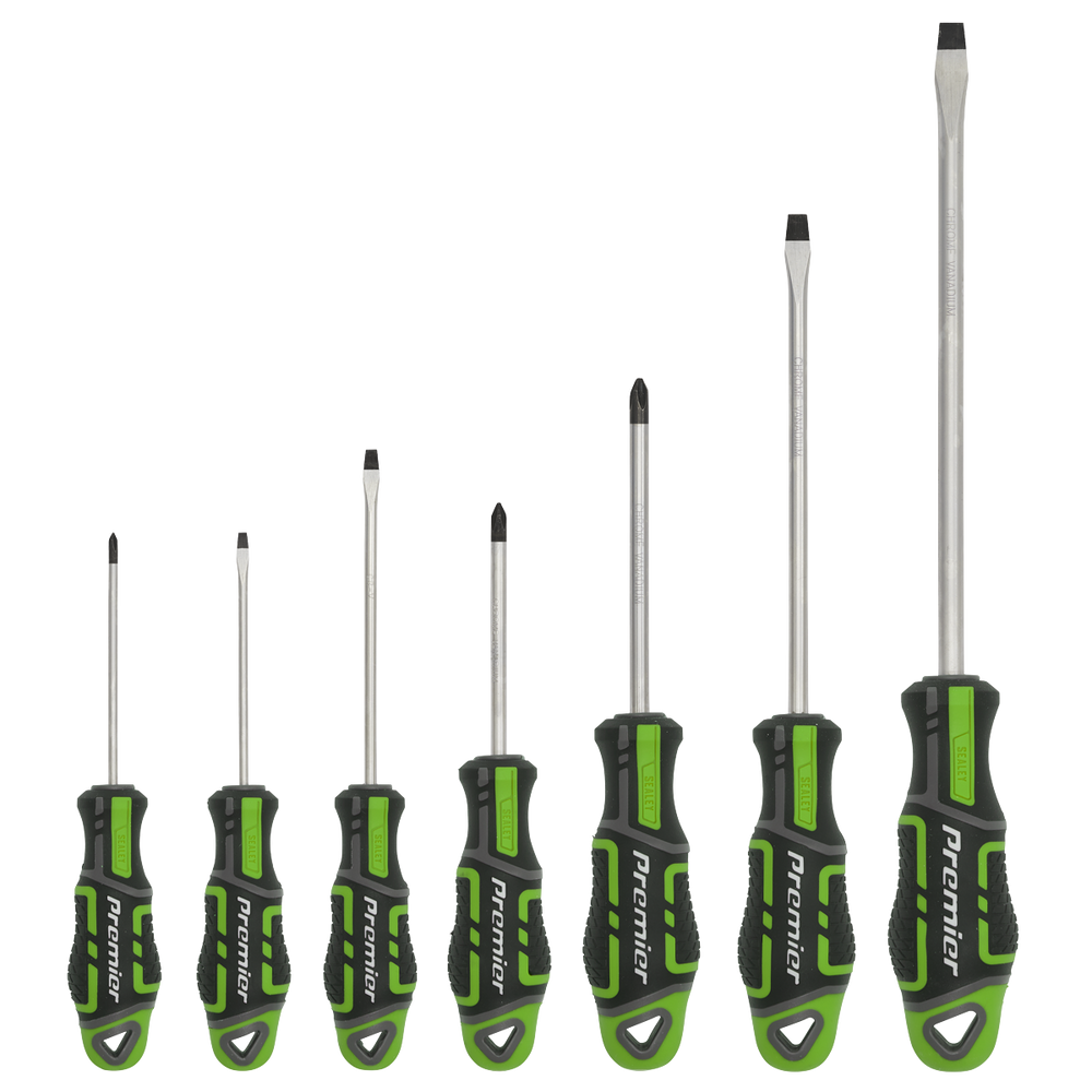Sealey AK4321HV Premier GripMAX® Screwdriver Set 7pc - Hi-Vis Green - additional view 6