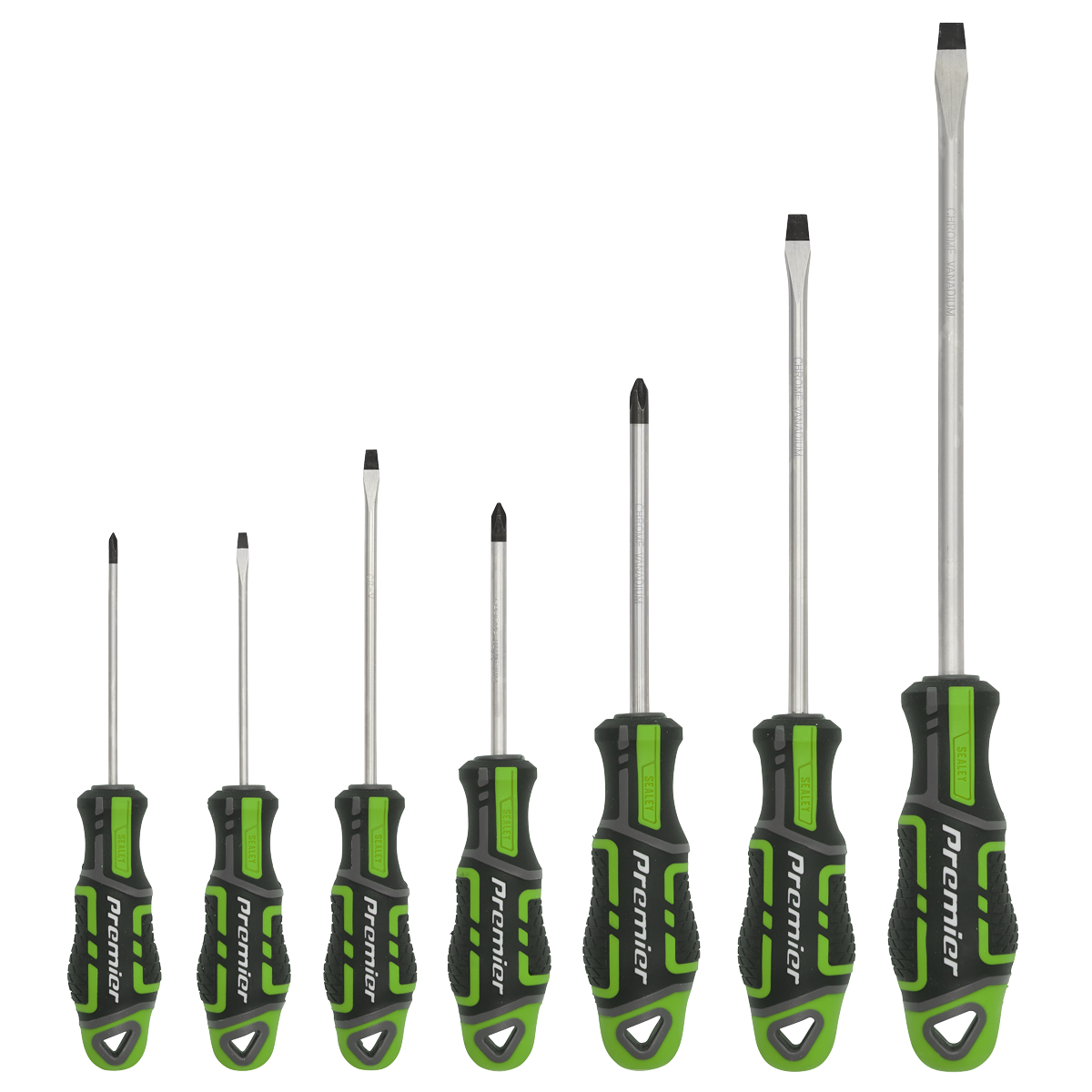 Sealey AK4321HV Premier GripMAX® Screwdriver Set 7pc - Hi-Vis Green - additional view 6