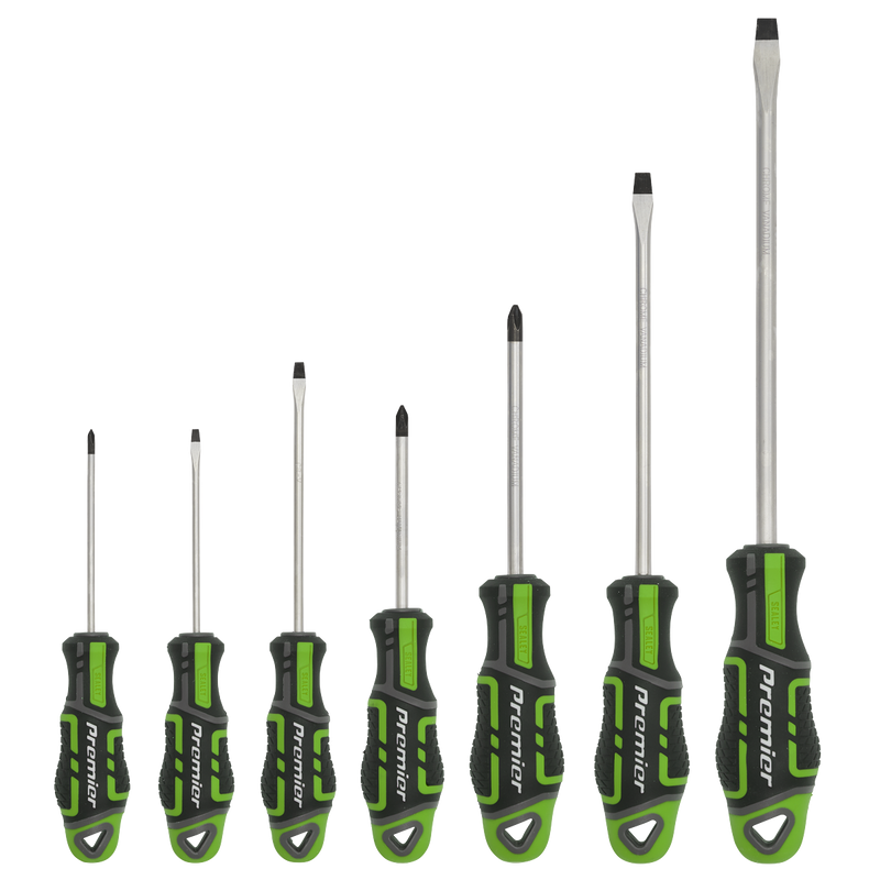 Sealey AK4321HV Premier GripMAX® Screwdriver Set 7pc - Hi-Vis Green - additional view 6