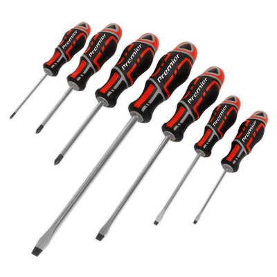 Sealey AK4321 Premier GripMAX® Screwdriver Set 7pc - Red