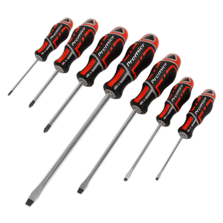 Sealey AK4321 Premier GripMAX® Screwdriver Set 7pc - Red