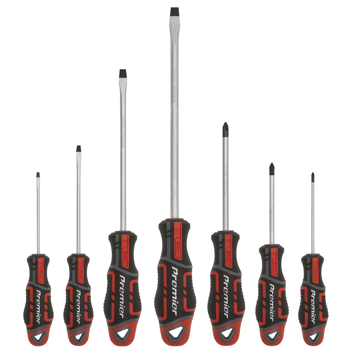 Sealey AK4321 Premier GripMAX® Screwdriver Set 7pc - Red - additional view 2