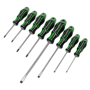 Sealey AK4322HV Premier GripMAX® Screwdriver Set 8pc - Hi-Vis Green