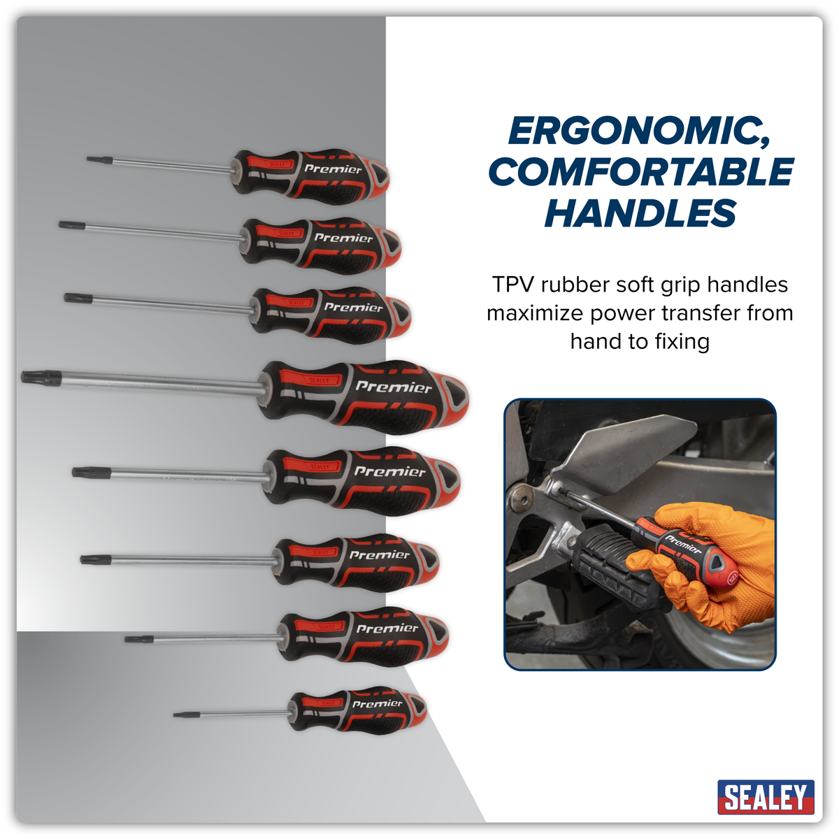 Sealey AK4323 Premier GripMAX® Security TRX-Star* Screwdriver Set 8pc - Red - additional view 7