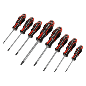 Sealey AK4323 Premier GripMAX® Security TRX-Star* Screwdriver Set 8pc - Red