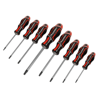 Sealey AK4323 Premier GripMAX® Security TRX-Star* Screwdriver Set 8pc - Red