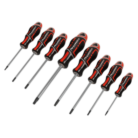 Sealey AK4323 Premier GripMAX® Security TRX-Star* Screwdriver Set 8pc - Red