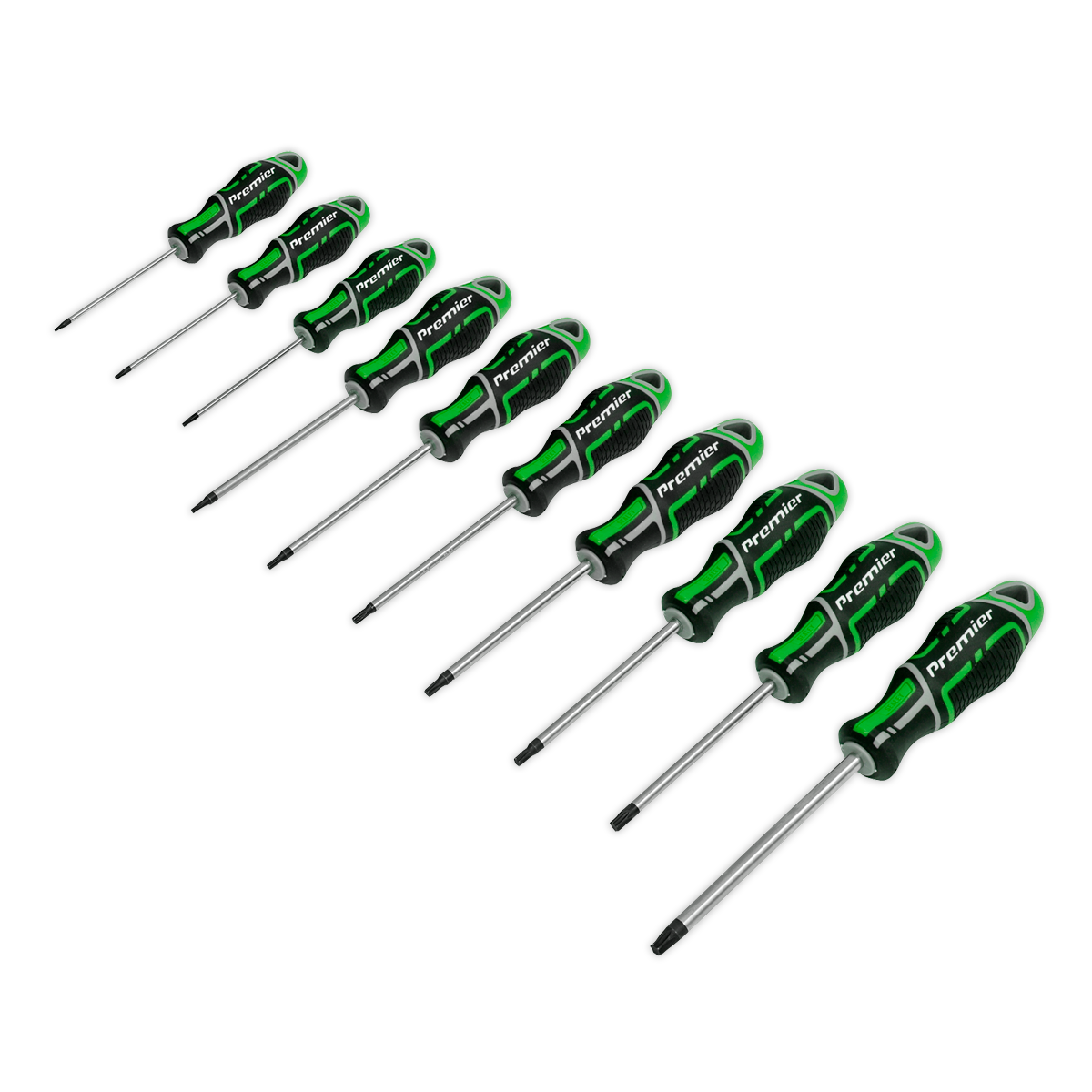 Sealey AK4324HV Premier GripMAX® TRX-Star* Screwdriver Set 10pc - Hi-Vis Green