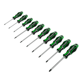 Sealey AK4324HV Premier GripMAX® TRX-Star* Screwdriver Set 10pc - Hi-Vis Green