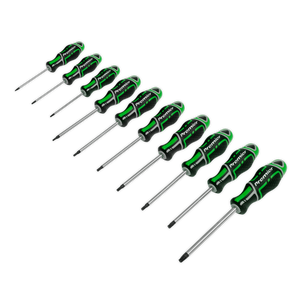 Sealey AK4324HV Premier GripMAX® TRX-Star* Screwdriver Set 10pc - Hi-Vis Green